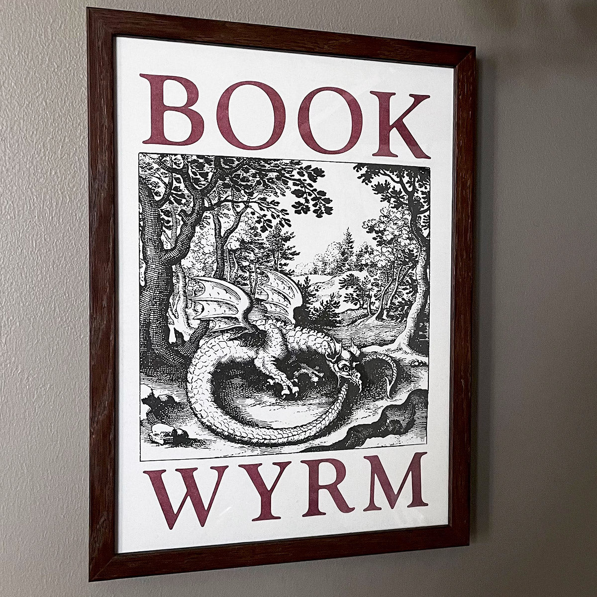 "Book Wyrm" Risograph Art Print