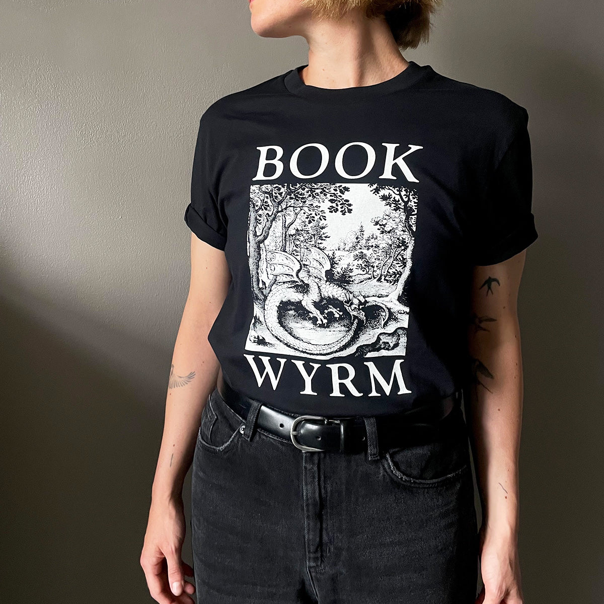"Book Wyrm" T-Shirt - Haus Nostromo - Haus Nostromo