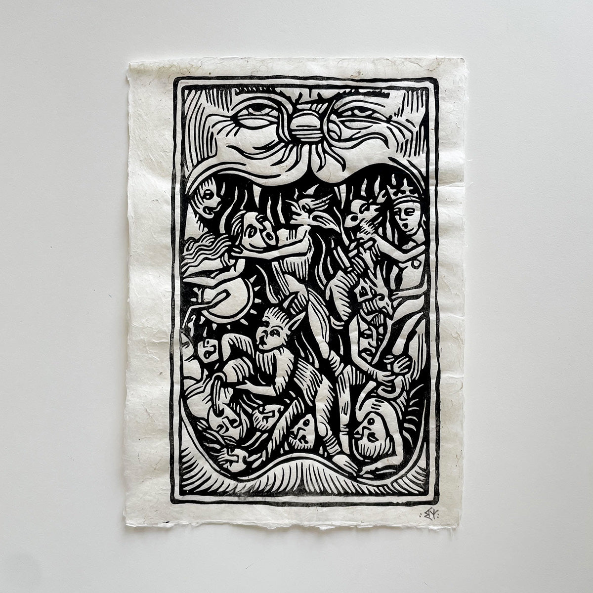 "Hexenhammer" Linocut Print - MANVFACTVS - Haus Nostromo