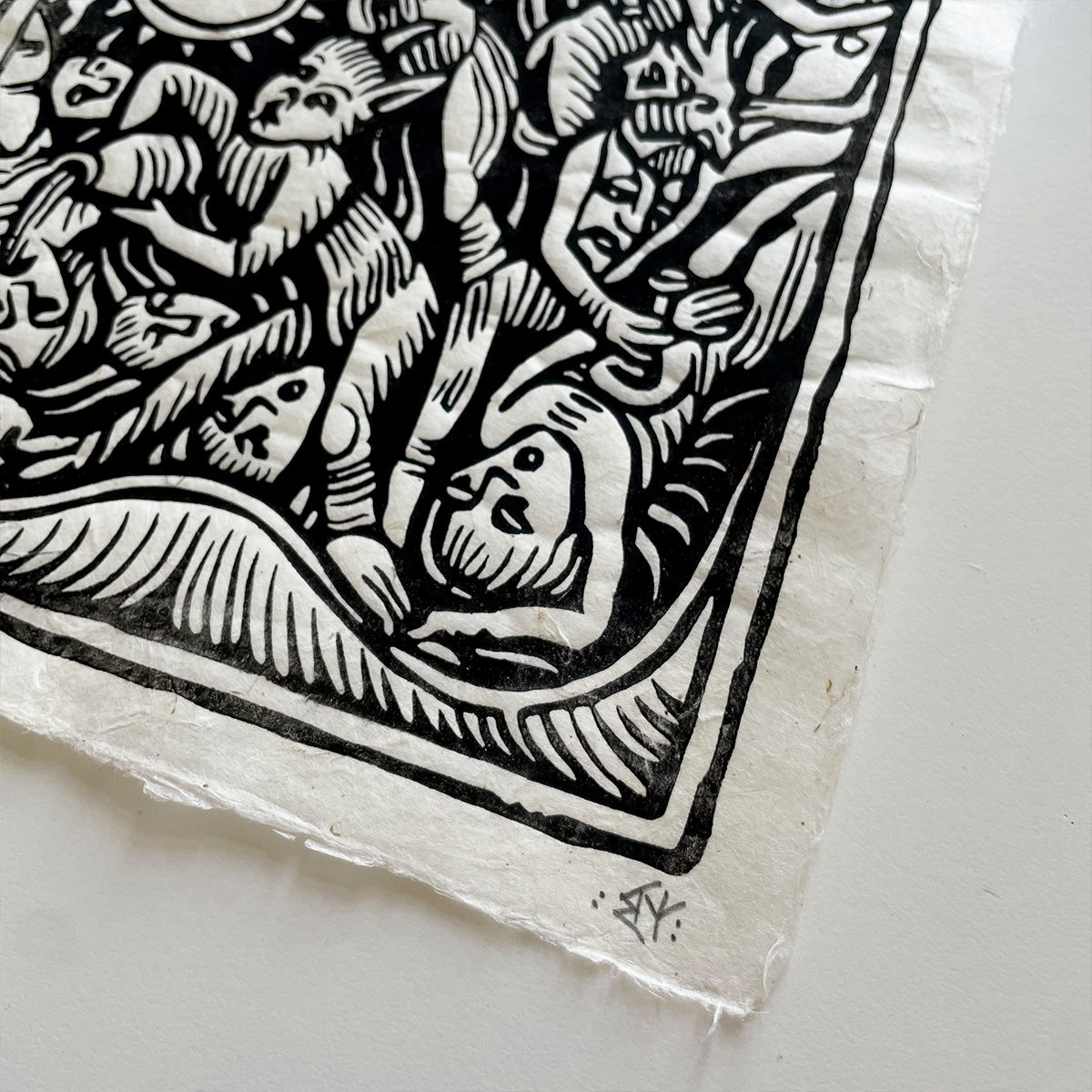 "Hexenhammer" Linocut Print