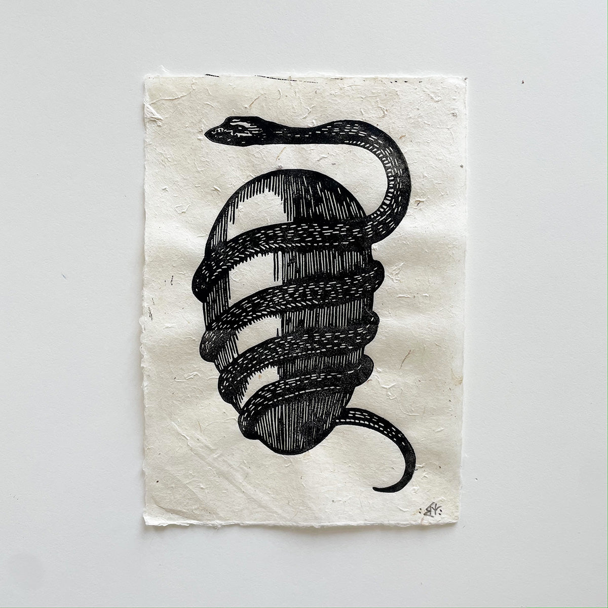 "Orphic Egg" Linocut Print - MANVFACTVS - Haus Nostromo