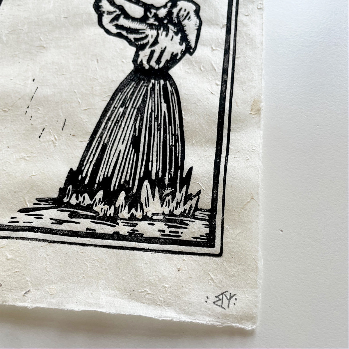 "The Piper" Linocut Print