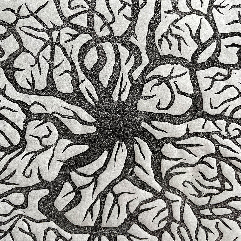 Map of Roots Linocut Print