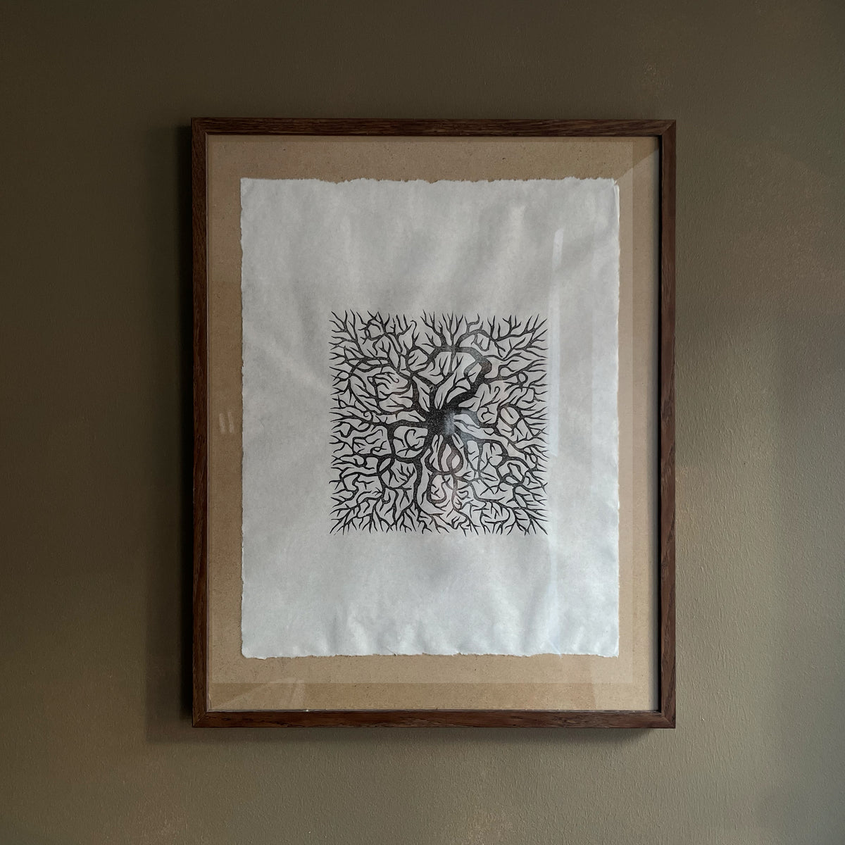 Map of Roots Linocut Print