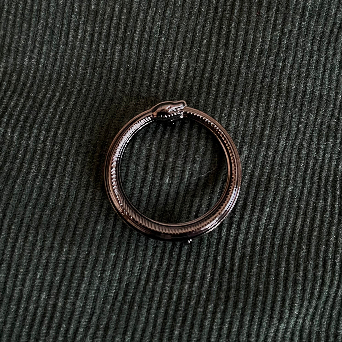 Silver/Black Ouroboros Pin - Wir Sind Die Toten - Haus Nostromo