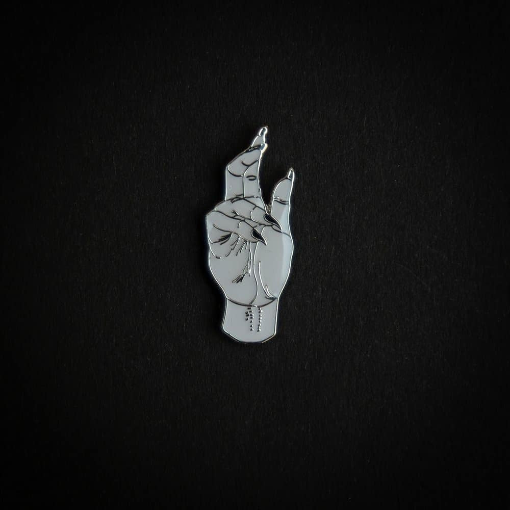 Hand Pin - White/Black - Wir Sind Die Toten - Haus Nostromo